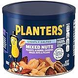 PLANTERS Cashews Roasted Lightly Salted Mix Nuts Snack - Plant-Based Protein Party Snacks, 10 Oz Canister
