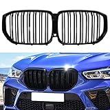 Rongxu Auto X5 G05 Grille Compatible with 2019 2020 2021 2022 2023 BMW X5 G05 Grill, ABS Double Slat Front Kidney Grill, Gloss Black