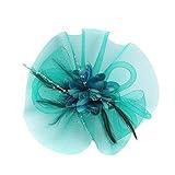 Winter Headbands for Women Fascinators Tea Party Wedding Derby Hats Cocktail Flower Mesh Feather Fascinator Hat with Headband and Clip Wedding Todays+Daily+Deals Blue