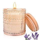 FRAGSCEN Lavender Candle, Candles for Home Scented, Luxury Jar Candles for Women, Fresh Lavender Scented Candles, Aromatherapy Candles for Relaxation, Natural Soy Wax Candles, 6 oz 40 Hours