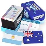 Countries of The World Flashcards – 290 Country & US States Complete with Capital, Continent, Flag & More – Educational Geography Flash Card Game Gift for Kids, Family & Adults [Updated August 2024]