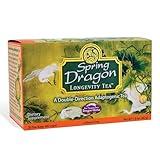 Dragon Herbs Spring Dragon Longevity Tea - Adaptogenic Gynostemma Leaf Herbal Tea Infused with Schizandra Berry, Goji Berry, Astragalus Root, Eleuthero Root, Luo Han Guo Fruit – Immune Support, Calming, Invigorating, Energy, Soothing, Digestion Support, Caffeine Free - 20 Individually Wrapped Bags, Makes 60 servings