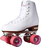 CHICAGO Skates Premium White Quad Roller Skates for Girls and Women Beginners Classic Adjustable High-Top Design for Indoor or Outdoor Skates and Roller Derby