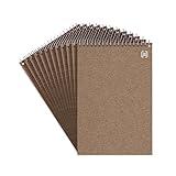 STAPLES TRU RED Steno Notepads, 6 x 9 Inch, Gregg Ruled, Top Wire-Bound Notebooks, Cardstock Cover, 80-Sheets, 12-Pack, White Paper