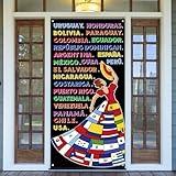Hispanic Heritage Month Door Cover Latin American Banner Spanish Classroom Decorations National Hispanic Heritage Month Decorations for Classroom Home