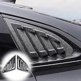 MUXEE for Chevrolet Malibu 2016-2024 2PCS Print Rear Side Window Louvers Air Vent Scoop Shades Cover Blinds Trim - ABS Carbon Fiber Sport Upgrade Trims Interior Accessories (2PCS)