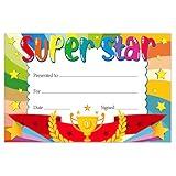 SICOHOME Recognition Rewards for Kids,30pcs Super Star Student Certificates,Student Awards Certificates,Incentives for Children,Preschool,Parents,End of Semester,Back to School,Home Study Supplies