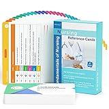 Allinko 49 Nursing Badge Reference Cards, Nursing School Essentials for Students, Bonus Cheat Sheets - Include Pharmacology, Respiratory, EKG, OB/L&D, Pediatrics, Endocrine, Neurology
