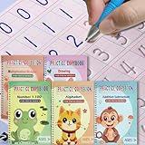 Reusable Grooved Handwriting Workbooks,Magic Copybook,Magic Writing Practice Copy Books, to Help Children Improve Their Handwriting Ink Practice Age 3-8 ​Calligraphy for Kids(5-Book Gift Set)