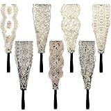Gejoy 7 Pieces Lace Headbands Women Girls Stretch Headband Halloween Elegant Wide Headwrap Hair Turban Accessories