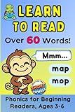 Learn to Read: Over 60 Words! Phonics for Beginning Readers, Ages 3-6 (Beginning Readers – Blueberry Level)