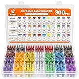 JOREST 300Pcs Car Fuse Assortment Kit, 160 Mini Blade Fuses Automotive + 90 Standard Auto Fuses + 50 Micro + 1 Puller – for RV Camper Boat Accessories (2Amp 3A 5A 7.5A 10A 15A 20A 25A 30A 35A 40A)