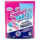 SweeTARTS Halos, Candy, Blue Punch and Strawberries and Cream, Tart and Chewy, Soft and Fluffy, 11 oz