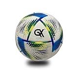 GX TOUR+ Thermo Bonded Polyurethane Soccer Ball Size 5 – Professional Grade PU Material, USA Quality Outdoor Sports, Premium Size 5 Soccer Ball for Training & Competitive Matches