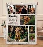 Custom Dog Memorial Blanket – You were My Favorite Hello and Hardest Goodbye – Personalized Pet Remembrance Photo Blanket, Pet Loss Sympathy Gift for Dog Lovers