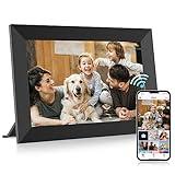 Uhale Digital Picture Frame 32GB Storage 10.1 Inch WiFi Electronic Photo Frames SD Card Slot IPS Touch Screen HD Display Auto Rotate Slideshow Share Videos Photos Instantly Send Wishes Remotely