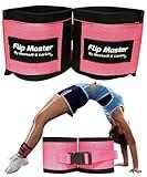 Flip Master Ankle Straps Tumbling Trainer | Gymnastics & Cheerleading Equipment For Back Flip/Tuck & Handspring Form | Adjustable Bands for Girls, Boys & Adults | For Cheer, Dance & Gymnastic Practice