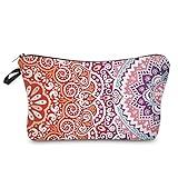 Deanfun Cosmetic Bag for Women, Mandala Flowers Waterproof Makeup Bags Roomy Toiletry Pouch Travel Accessories Gifts (51391)
