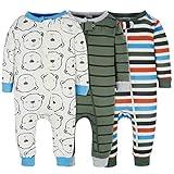Onesies Brand Baby Boys' 3-Pack Snug Fit One-Piece Cotton Pajamas, Bear, 18 Months