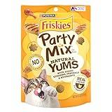 Purina Friskies Natural Cat Treats, Party Mix Natural Yums With Real Chicken & Vitamins, Minerals & Nutrients - (Pack of 6) 6 oz. Pouches