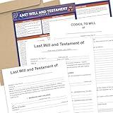 KING PRINT Last Will and Testament Kit 2025 – Legal Will, Trust Forms for Estate Planning, Do It Yourself Kit, Peace of Mind – Includes 2 Forms, Codicil Guide, Information Sheet, Kraft Envelopes