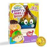 Silly Poopy's Hide & Seek by Relatable, The Talking, Singing, Rainbow Hide & Seek Toy, Fun Learning Toys for Toddlers, Interactive Toddler Toys, Hide and Seek Games, Includes 1 Toy & 2 AA Batteries