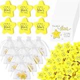 Spakon 25 Sets Back to School Gift for Kids Include Inspirational Star Shaped Erasers You're a Star Fun Erasers Motivational Cards with Organza Bag Students Gifts from Teacher for Classroom Rewards