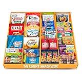 Snack Boxes for Adults & Kids -50 Count - Ultimate Snack Boxes with Assorted Sweet & Savory Treats in a Beautiful Sectional Tray