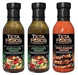 Teta Foods Assorted Selection of Middle Eastern Dressings and Marinades (2 Fattoush 1 Tawook)