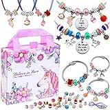 COO&KOO Charm Bracelet Making Kit, A Unicorn Girls Toy That Inspires Creativity and Imagination, Crafts for Girls Ages 8-12 with Jewelry Making Kit Perfect Gifts for 6 7 8 9 10 Girl Self-Expression!