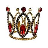 Eleggua Crown Santería Corona de Santos Elegua Orisha Yoruba Religion (2" height 2” diameter inferior- Small size) items for making Santo Ifa Religious Rituals Elegba red and black elegant rhinestone