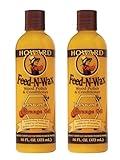 Howard Products FW0016 Wood Polish & Conditioner, 16 oz, orange, 16 Fl Oz (2)
