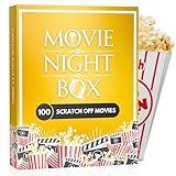 Movie Night Box: Top 100 Scratch-Off Movies & Hidden Gems - 10 Diverse Color-Coded Movie Genres - Interactive Game for Couples, Family, or Solo Entertainment - Gifts for Movie Lovers, Him, Her