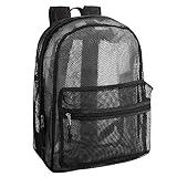 Transparent Mesh Backpacks for School Kids, Beach, Travel - Mesh See Through Backpack with Padded Straps Large