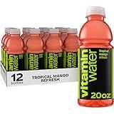 vitaminwater Refresh Tropical Mango Nutrient Enhanced Flavored Water Beverage, 20 fl oz Bottles, 12 Pack