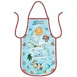 Rockin Gear Caribbean Souvenirs Gifts for Men & Women, Cotton Apron Caribbean Map Souvenir Gift, Kitchen Accessory Baking, Cooking, Grilling Barbecuing Apron (Caribbean)