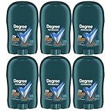 Degree Men’s Travel Deodorant 6-Pack – 72H Body Heat Activated Mini Antiperspirant Stick, 0.5 Oz Ea