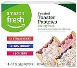 Amazon Fresh - Toaster Pastries Variety Pack (Strawberry, Blueberry, Cherry), Packing May Vary