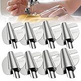 MrCrafts Sewing Rolled Hemmer Foot 8Pcs (3-10MM), Rolled Hem Hammer Foot for Sewing Machine, Rolls Hemming Attachement Rolled Seam Presser Foot, Sewing Accessories & Tools