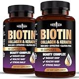 NEW AGE Biotin Collagen Keratin Hyaluronic Acid - 50,000mcg Hair Growth Vitamins for Men and Women, Nails, Hair, Skin Vitamins and DHT Blocker with Vitamin E Folic Acid Pumpkin Seed MSM- 180 Count