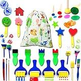 Art & Craft Painting Drawing Tools Mini Flower Sponge Brush Set Fun Kits Early DIY Learning