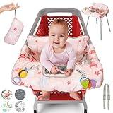 Shopping Cart Cover for Baby PILLANI, High Chair Cover for Restaurant Seat, Grocery Cart Cover for Baby Girl and Boy, Cotton Buggy Covers for Babies, Toddler Shopping Cart Cover