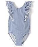 Gymboree,Girls,and Toddler One Piece Swimsuit,Navy Striped,7