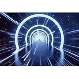 dnldliq 8x6ft Future Tunnel Backdrop Science Fiction Theme Space Interstellar Travel Time Tunnel Photography Background Club Party Space Time Tunnel Decor Banner Adult Kid Portrait Wallpaper