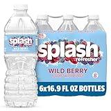 Splash Refresher Wild Berry Flavor Water Beverage 16.9 Fl Oz Plastic Bottle Pack of 6