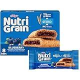 Nutri-Grain Breakfast Bars, Made with 10g Whole Grains, Snack Bars, Blueberry, 10.4oz Box (8 Bars)