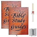 66-page Bible Study Guide, Daily Devotional Journal, Bible Book Summary Guide Study Notebook, Scripture journal Tool Strengthens Faith, Ideal for Personal Group Studys and Prayer, Christian Gift(2pcs)