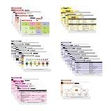 Nurse Nation 30 Horizontal Nursing Badge Reference Cards - Lab Values, EKG, Vitals, and More! (Bonus Cheat Sheets) Great Nurse Gifts - Nursing Student Accessories and Supplies!