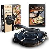 Tortillada – Premium Tortilla Press Cast Iron with Recipes E-Book (12 Inch)