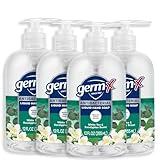 Germ-X Antibacterial Hand Soap, Moisturizing Liquid Hand Wash for Kitchen, pH Balanced & Dermatologist Tested, Back to School Supplies, White Tea & Eucalyptus, 12 oz Pump Bottle (Pack of 4)
